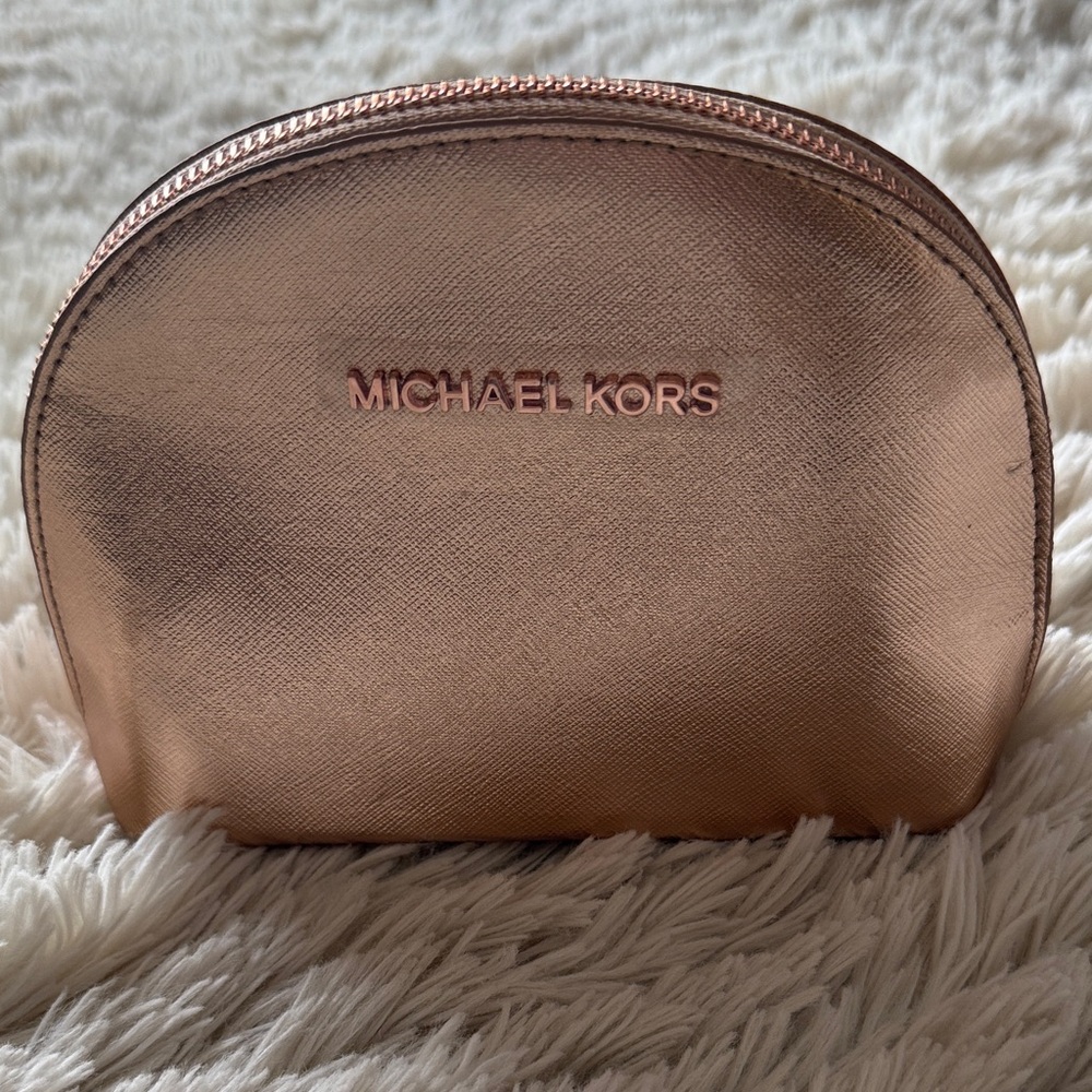 Michael Kors Metallic Rose Gold Pouch
